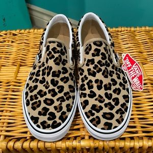 Brand-new in box Vans leopard slip on shoes